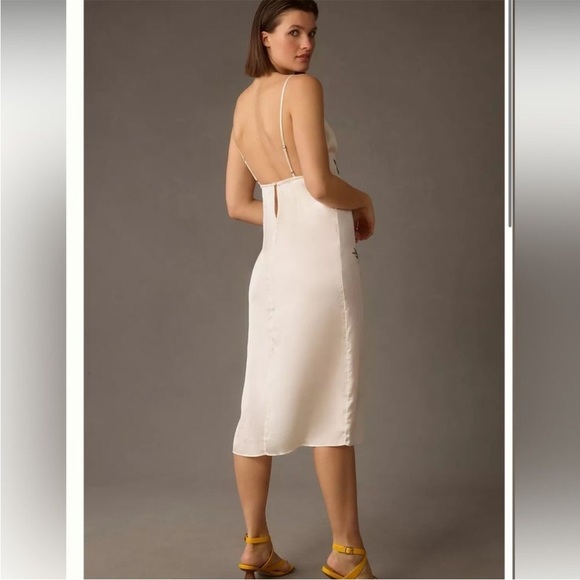 Anthropologie Lemon Embroidered Slip Dress - Picture 2 of 10